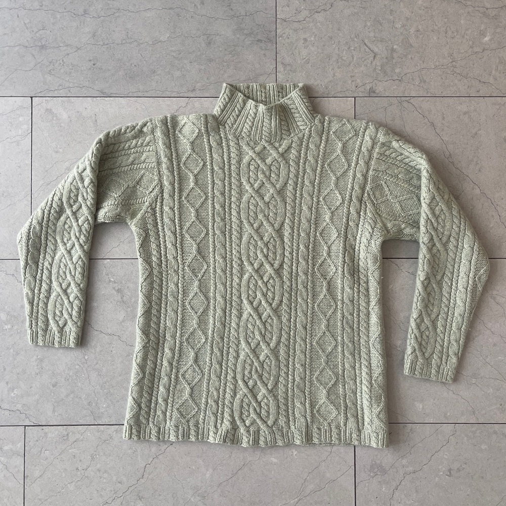 Autumn Cashmere Cable Knit Cashmere Turtleneck